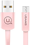 фото Кабель usams u2 usb - micro usb плоский розовый (sj201mic05)