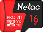 Карта памяти microSD Netac P500 PRO, 16 GB + адаптер (NT02P500PRO-016G-R) карта памяти 16gb netac microsdhc p500 nt02p500stn 016g r с переходником под sd