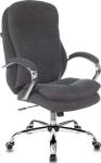 

Кресло руководителя Бюрократ T-9950SL Fabric, серый, Alfa 44, крестов. металл хром