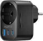 

Сетевое зарядное устройство с розеткой 220В Havit UC142 EU Black, Черный