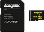 

Карта памяти Energizer 64 GB MicroSDXC class 10 UHS-I с адаптером