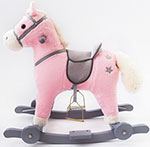 Лошадка каталка-качалка Amarobaby (Prime), с колесами, розовый, 63x35x60 см AMARO-28P-R0 рюкзак детский amarobaby cat розовый amaro 601cat 06