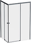 фото Душевое ограждение am.pm x-joy square slide, 120х90 см, черный, прозрачное (w94g-403-12090-bт)