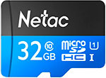 Карта памяти microSD Netac P500, 32 GB + адаптер (NT02P500STN-032G-R)
