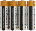 Батарейка солевая Rexant АА/R6 PROconnect, 1.5 В, 4 шт., термопленка