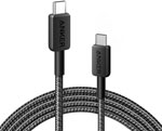 Кабель ANKER Power Line 322, USB-C - USB-C, 09m, A81F5, Black/черный usb кабель anker a8652 60w c 8pin mfi 0 9м bk