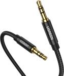 Кабель Ugreen AV112 (50363) 3.5mm Male to 3.5mm Male Cable Gold Plated, длина 2 м., черный