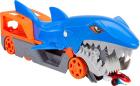 Набор игровой Hot Wheels Shark Transport Truck, Грузовик Голодная акула с хранилищем для машинок (GVG36)