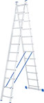 фото Лестница сибртех 97912 лестница 2 х 12 ступеней алюминиевая двухсекционная