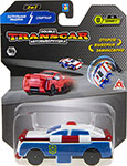 Машинка  1 Toy Transcar Double: Патрульная машина – Спорткар, 8 см, блистер машинка 1 toy transcar double лесовоз – автовоз 8 см блистер