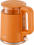 Чайник электрический Kitfort КТ-6124-4 оранжевый фен kitfort кт 3210 550 вт белый оранжевый