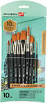 Кисти художественные Brauberg ART CLASSIC, набор 10 шт., синтетика (200961) карандаши чернографитные художественные brauberg art premiere набор 12 штук в пенале 4h 8b 181895