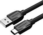 фото Кабель vention type c m/usb 2.0 am black edition - 1м. vas-a 46-b 100