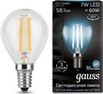 

Лампа GAUSS LED Filament Шар E14 7W 580lm 4100K 105801207 Упаковка 10шт