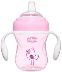Поильник Chicco Transition Cup 4м+ розовый