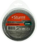 Леска для триммера Sturm! d = 2.4 мм, l = 15 м, КРУЧЕНЫЙ КВАДРАТ, армиров., блистер (BGT3535-2.4-SA-15)