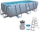 Бассейн каркасный Avenli 400х200х99 см, 7020 л, прямоугольный, серый, с фильтр-насосом и лестницей (12017EU)