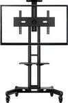 Мобильная стойка под телевизор ONKRON TS 1551 черная cтойка для тв и интерактивной панели с кронштейном onkron 50 83 мобильная ts1380 черная