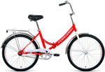 фото Велосипед forward valencia 24 1.0 (24'' 1 ск. рост 16'') 2020-2021 красный/серый rbkw1yf41009