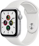 фото Умные часы apple watch se gps 44mm silver aluminium case with white sport band (mydq2ru/a)