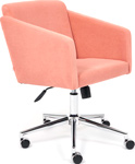 Кресло Tetchair MILAN хром, флок , розовый, 137 (13950)
