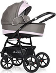 

Коляска детская Riko ALFA Ecco (3 в 1) (RIKO BASIC) 09 серый-розовый
