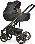 

Коляска детская 2 в 1 Riko OZON Premium (2 в 1) (RIKO BASIC) 34 чёрный-золотой