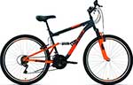 Велосипед Altair MTB FS 26 1.0 темно-серый/оранжевый RBKT1F16E010
