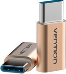 

Адаптер-переходник Vention USB Type C M/ USB 2.0 micro B 5pin F VAS-S 10-G Золотой