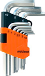 Набор ключей AV Steel Г-образных HEX 1 5-10мм 9 предм. AV-361109