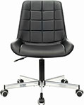 фото Кресло brabix ''deco mg-316'' без подлокотников пятилучие серебристое экокожа черное 532080