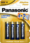 

Батарейки Panasonic щелочные AA Alkiline power promo pack в блистере 6шт (LR6REB/6B2F)