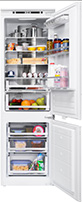 Встраиваемый двухкамерный холодильник Weissgauff WRKI 178 WNF холодильник weissgauff wrk 1850 d белый