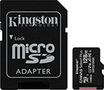 

Карта памяти microSD Kingston Canvas Select Plus 128 GB + адаптер (SDCS2/128GB)