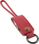 Кабель-брелок mObility USB – Type-C, 25 см, красный кабель брелок mb mobility usb – micro usb 25 см красный ут000023422