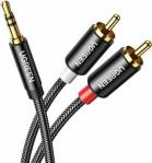 Кабель Ugreen AV116 (10584) 3.5 mm Male to 2RCA Male, Cable, 2 метра, черный