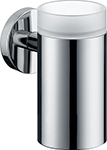 фото Стакан hansgrohe logis металл/стекло 40 518 000