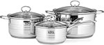Набор посуды Lara Standart  6 пр.  (кастр. с крыш. 4.0л 7.1л сотейник 2.0л) LR02-97