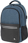 Рюкзак Brauberg URBAN универсальный, с отделением для ноутбука, USB-порт, Denver, синий, 46х30х16 см, 229893 рюкзак ninetygo urban daily backpack синий