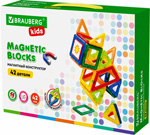 Конструктор магнитный Brauberg KIDS BIG MAGNETIC BLOCKS-42 663846 конструктор магнитный brauberg kids big magnetic blocks 42 663846