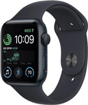 фото Умные часы apple watch se 2nd gen gps 40mm midnight aluminum case midnight sport band (mnjt3zp/a)