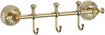 Планка с крючками Savol 58b S-005873B (3 крючка) защёлка аллюр арт l45 8 pb без ручек торц планка 25 мм золото