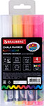 Маркеры меловые Brauberg POP-ART, НАБОР 4 ЦВЕТА, 5 мм, стираемые, для гладких поверхностей, 151535 меловые смываемые маркеры edding