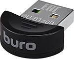 Адаптер Buro USB, (BU-BT40B), Bluetooth 4.0+EDR class 1.5, 20 м, черный адаптер usb buro bu bt40с bluetooth 4 0 edr class 1 100 м