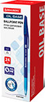Ручка шариковая Brauberg ''Oil Base'', синяя, КОМПЛЕКТ 24 штуки, линия 0.35 мм (880168) ручка шариковая пифагор синяя комплект 48 штук корпус ассорти 880175