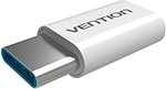 

Адаптер-переходник Vention USB Type C M/ USB 2.0 micro B 5pin F Белый VAS-S 10-W