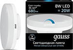 

Лампа GAUSS LED GX 53 8W 680 lm 4100 K диммируемая 108408208-D