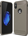 Чехол (клип-кейс) Eva для Apple iPhone X - Серый/Карбон (IP8A012G-X) - фото 1