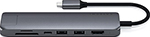 USB-C адаптер Satechi Type-C Slim Multiport with Ethernet Adapter, серый космос (ST-UCSMA3M)