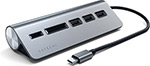 USB-концентратор Satechi Type-C USB Hub & Micro/SD Card Reader, серый космос (ST-TCHCRM)